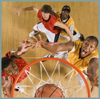 Youth Playing Basketball